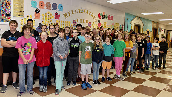 Millionaire readers at Brown Elementary